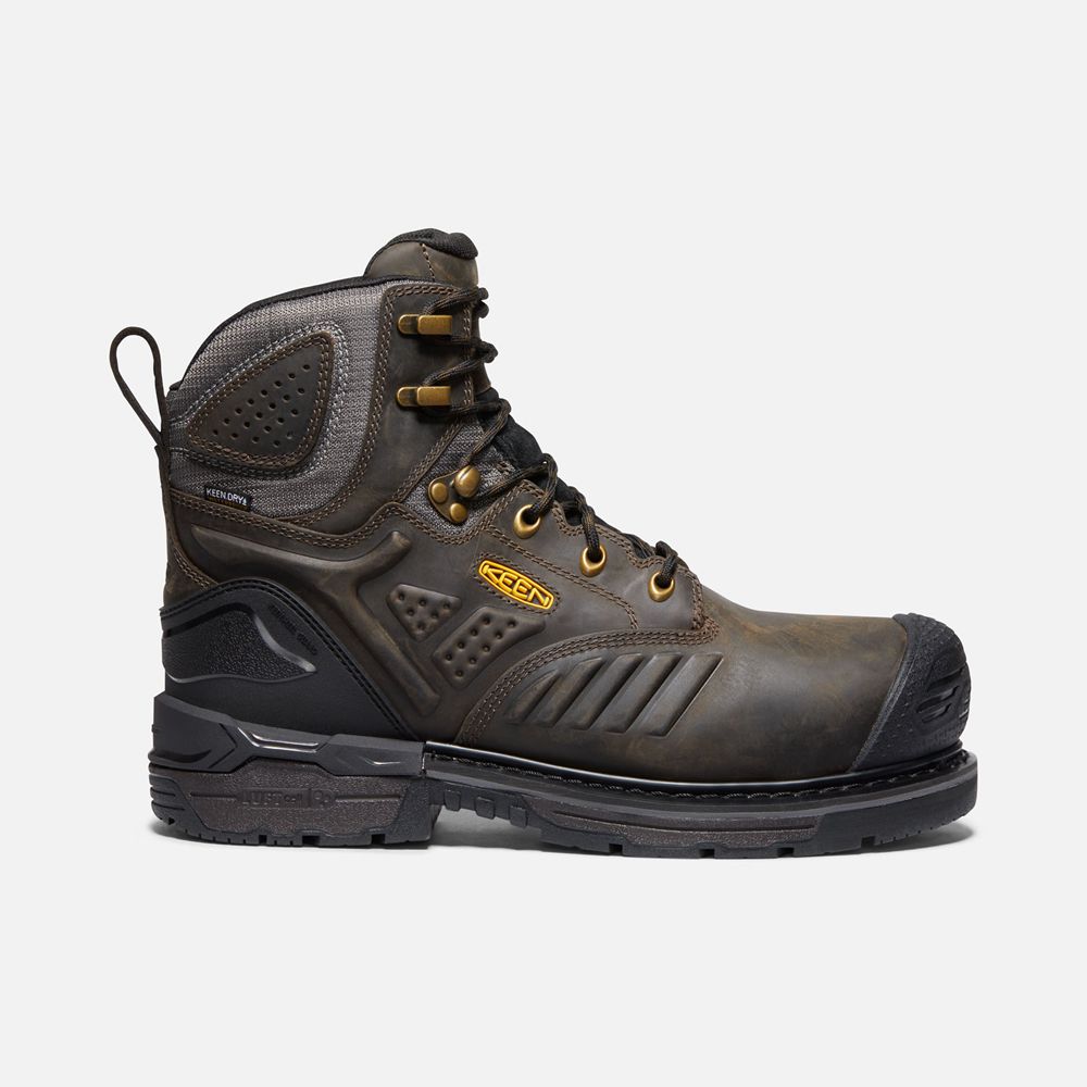 Keen Trekking Bot Erkek Siyah Kahverengi - Philadelphia 6" Waterproof (Carbon-Fiber Toe) - Türkiye C